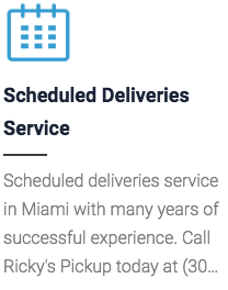 Scheduled Deliveries Service